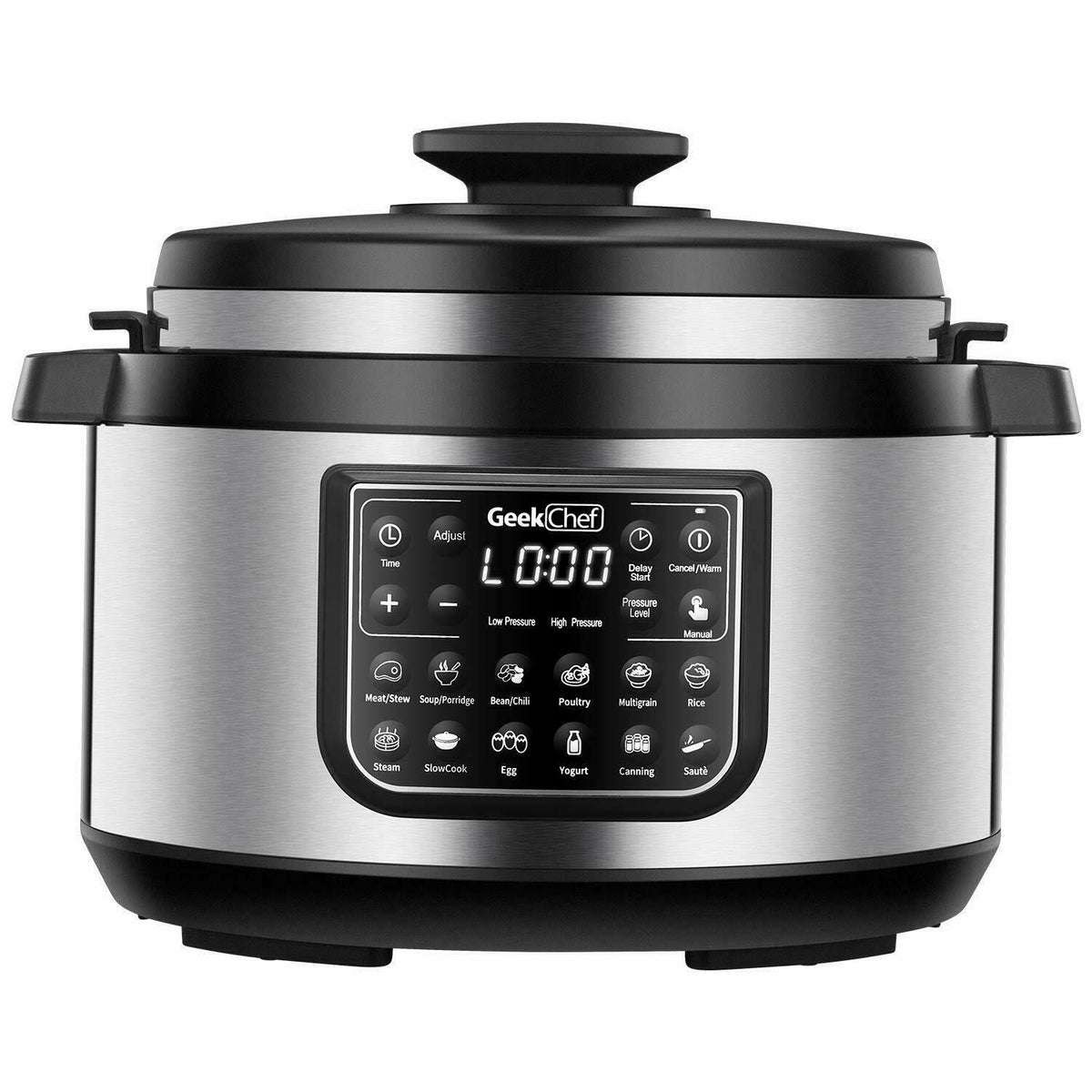 Geek Chef 12 in 1 Electric 8 Quart Oval Pressure Cooker Pot with LCD
