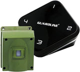 Guardline Wireless Driveway Alarm – 4 Motion Detector Alarm Sensors & 1 Receiver, 1/4 Mile Range, Weatherproof Outdoor Security Alert System for Home & Property