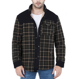 Men’s Winter Plaid Sherpa Lined Jacket