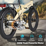 Folding Electric Bike for Adults, 20??3.0 Fat Tire Electric Bicycle, 374.4Wh Battery Ebike, 20MPH Electric Cargo Bike with LCD Color Display & 6 Speed Gears (Fits for 5’0+)