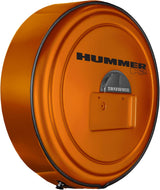 Boomerang Hummer H2 (05-10) – Color Matched MasterSeries Hard Tire Cover – (Color Matched Plastic Face & Stainless Steel Ring) – Hummer H2 Logo – Pewter Metallic