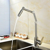 KunMai Stainless Steel Pot Filler Faucet Deck Mounted Kitchen Sink Faucet in BR