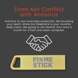 FixMeStick Gold Computer Virus Removal Stick for Windows PCs – Unlimited Use on Up to 3 Laptops or Desktops for 1 Year – Works with Your Antivirus